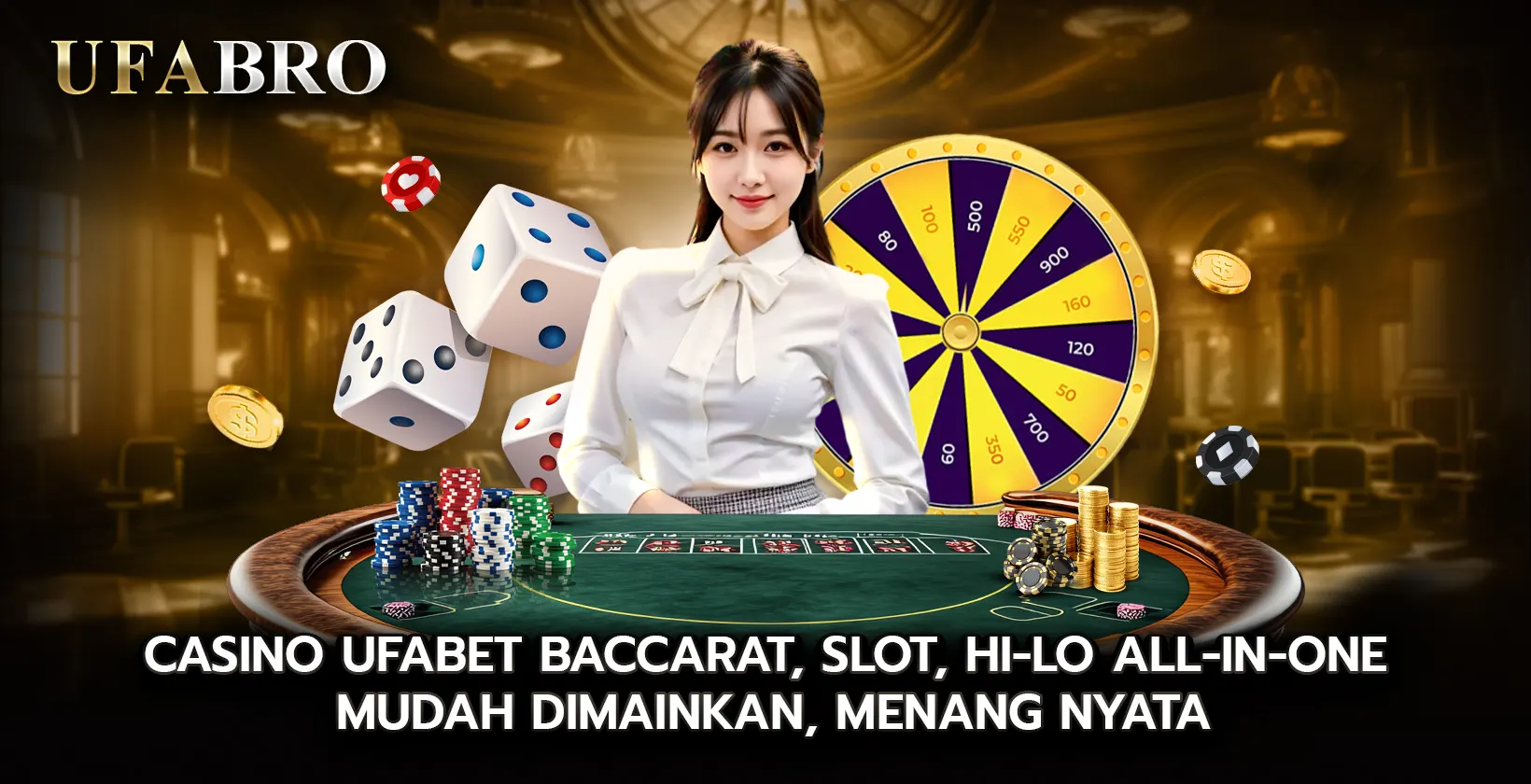 Casino UFABRO Baccarat, Slot, Hi-Lo All-in-One Mudah Dimainkan, Menang Nyata